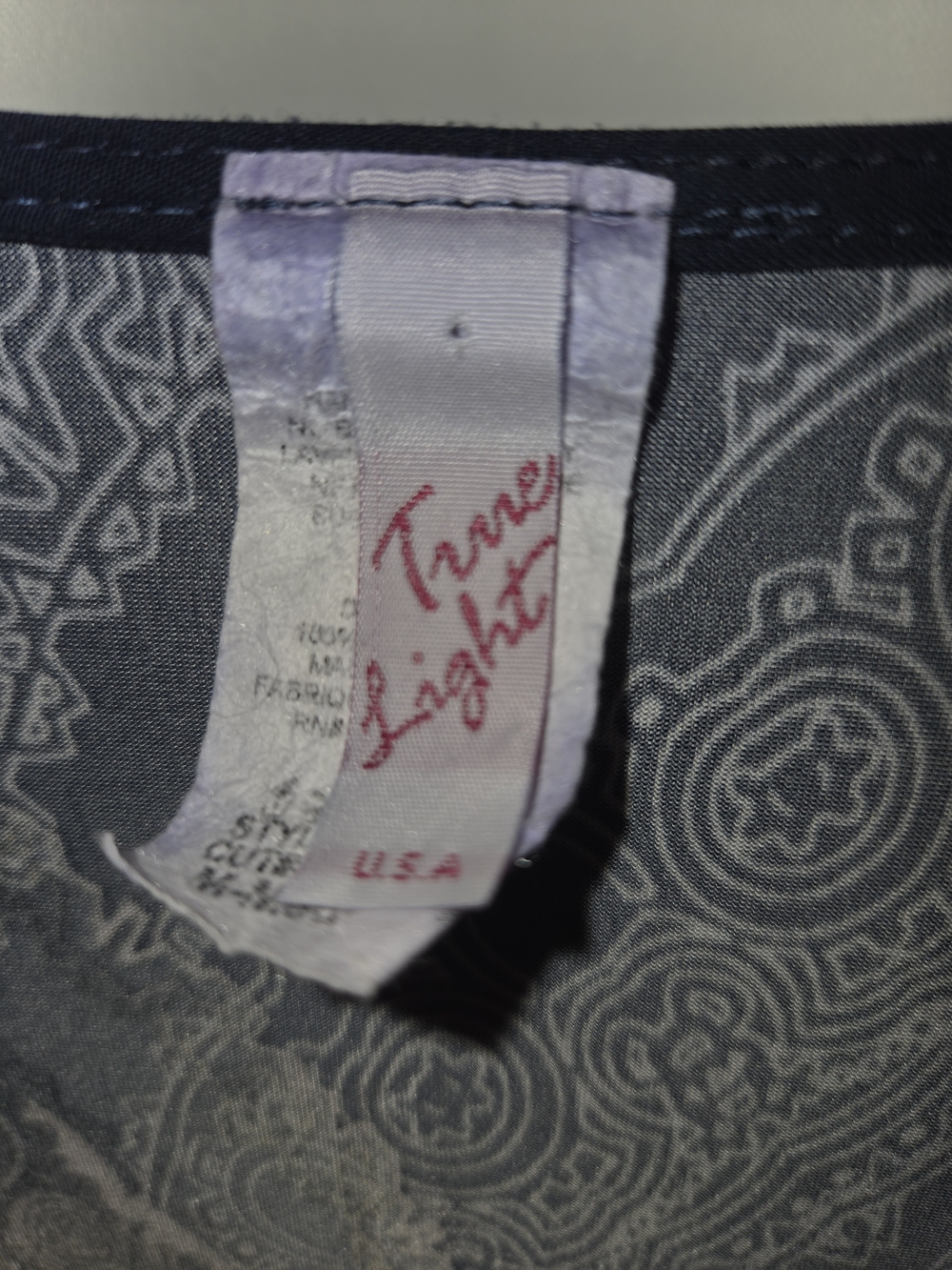 TRUE LIGHT Red Blue Paisley Wrap-Style Tunic - Picture 2 of 5